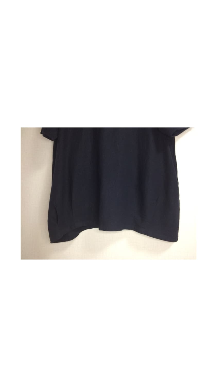 빈티지 리넨 7부 소매 블랙 튜닉 블라우스 상품이미지3