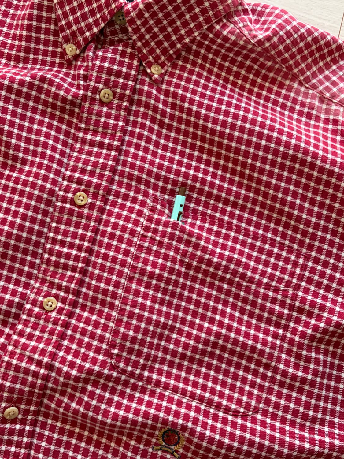 90s Tommy 타미 힐피거 체크 셔츠 M (103-105) 상품이미지4