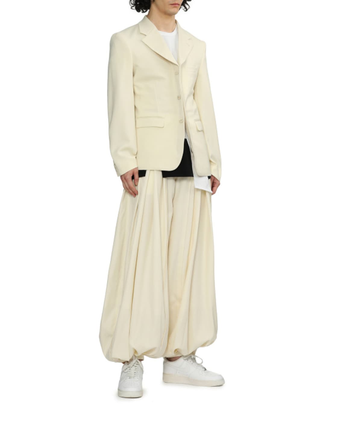 24aw 꼼데가르송 옴므플러스 울 다중 턱 벌룬팬츠s 상품이미지3