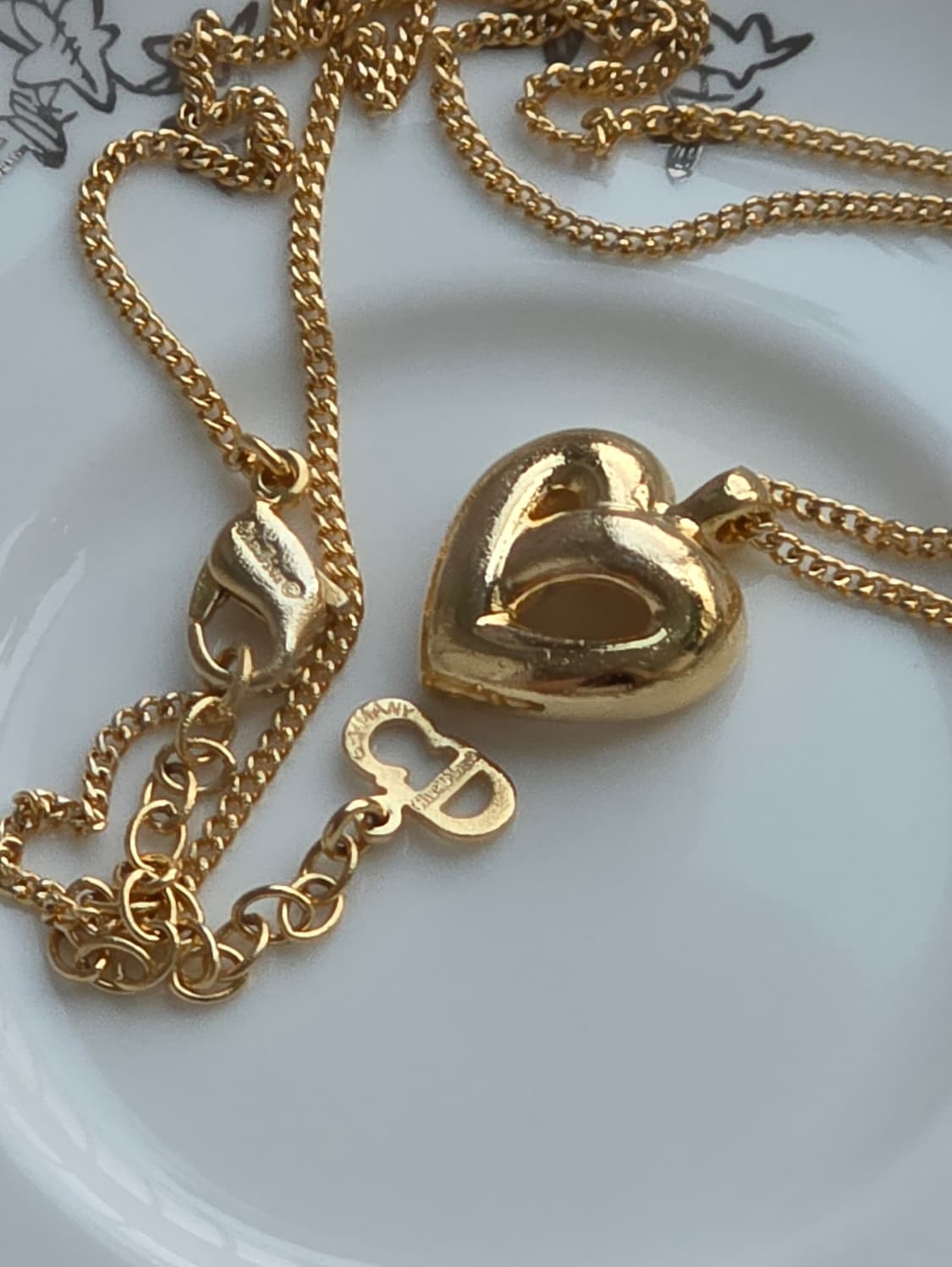 디올 금장 하트 펜던트 목걸이 상품이미지1
