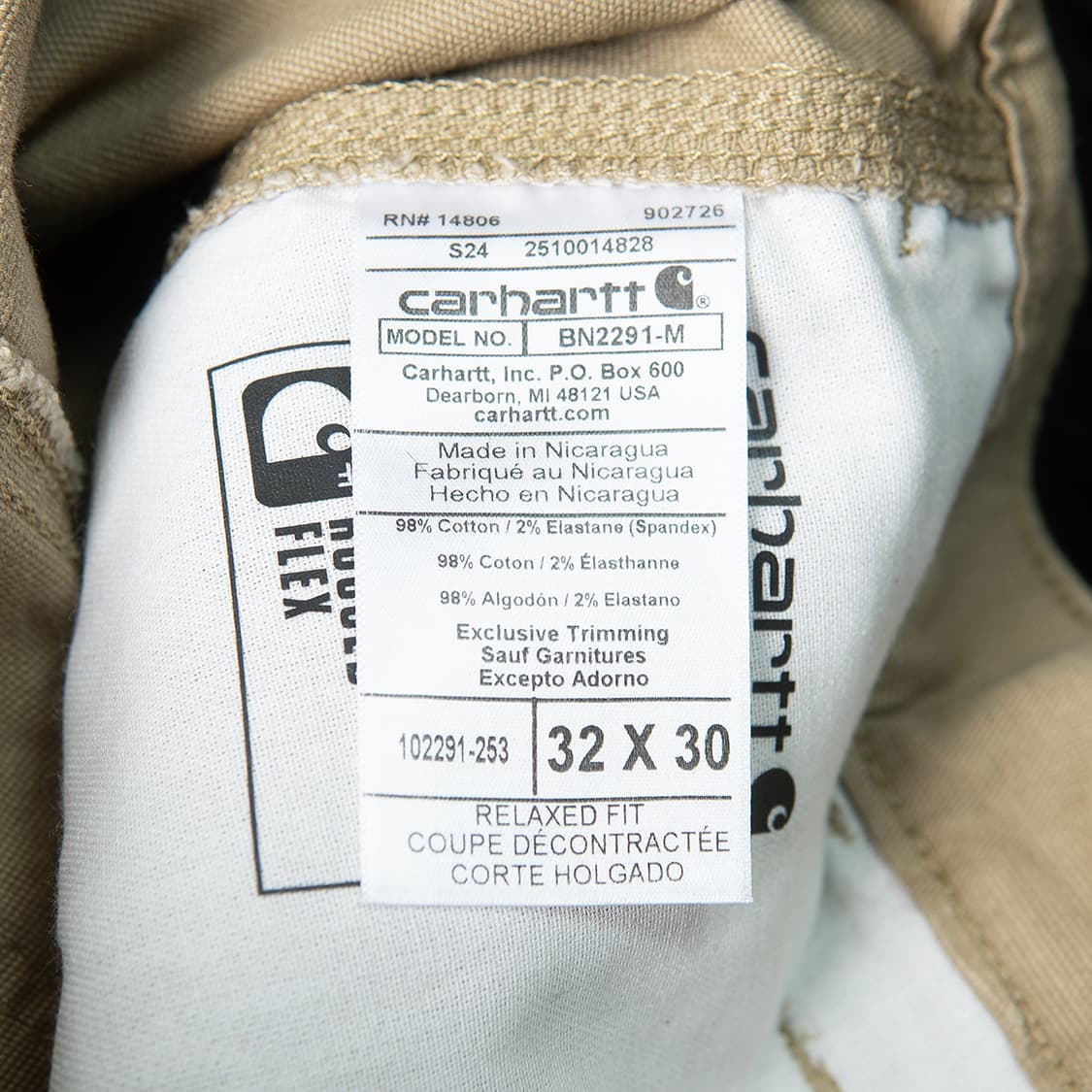 [32] 칼하트 102291 러기드플렉스 릴렉스드 핏 워크팬츠  상품이미지10