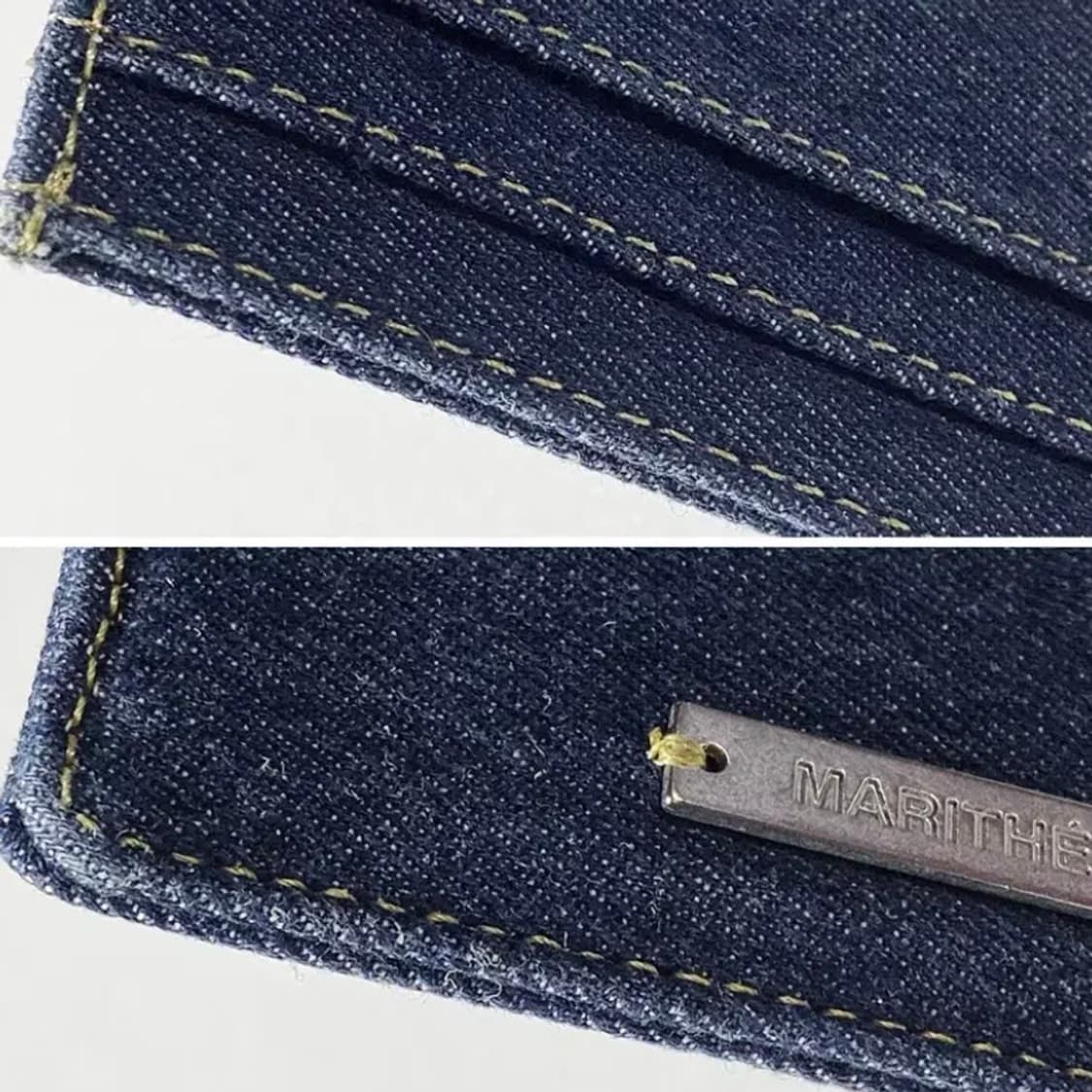 [정품] 마리떼 프랑소와저버 메탈로고 플레이트 데님 카드지갑 상품이미지9