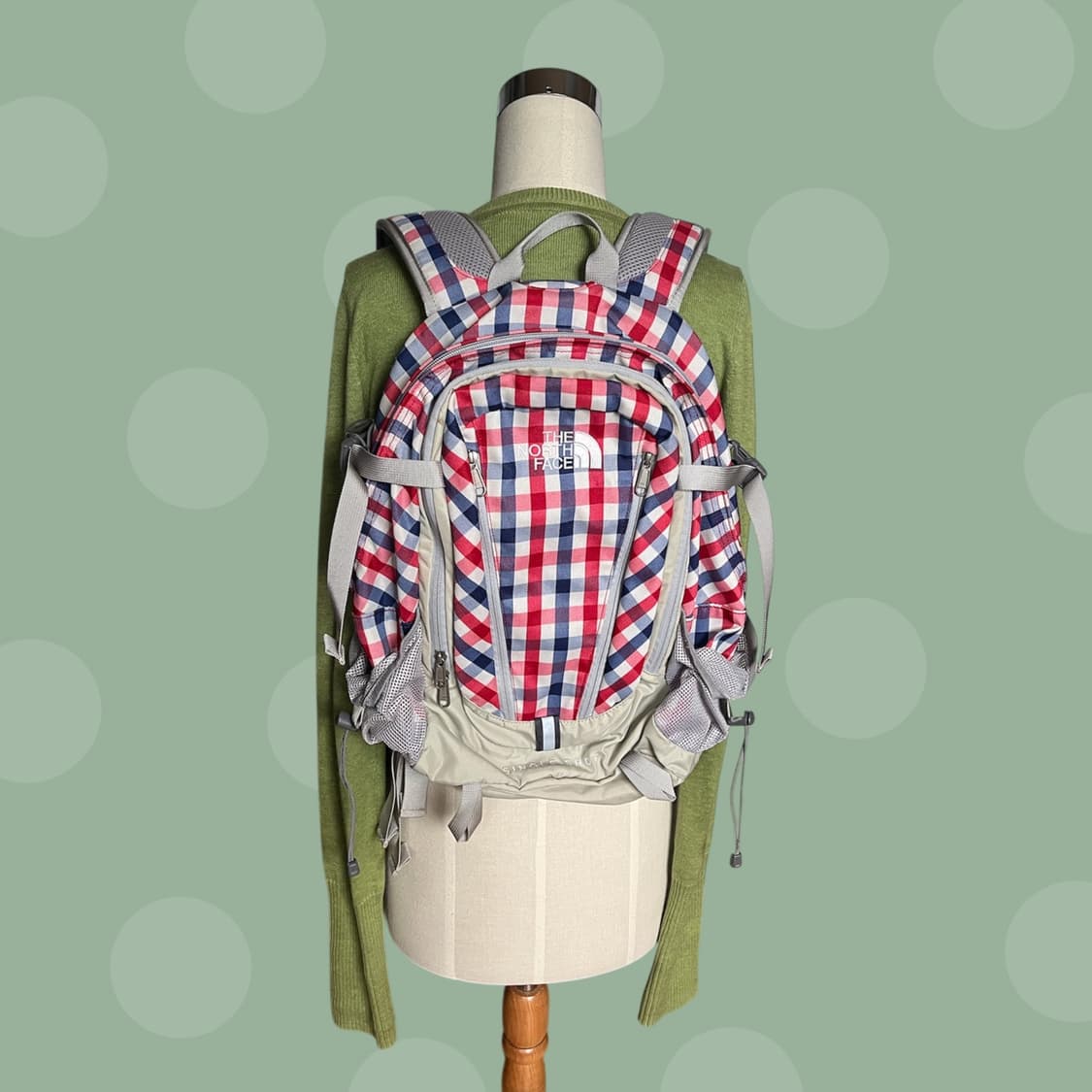노스페이스 체리&블루베리 체크무늬 백팩 상품이미지8