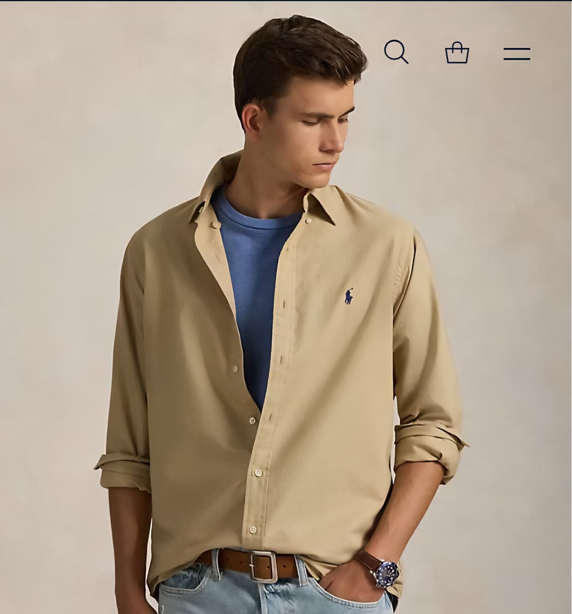 폴로랄프로렌 신형 클래식핏 가먼트 옥스포드 셔츠 M  (95-100) 상품이미지1