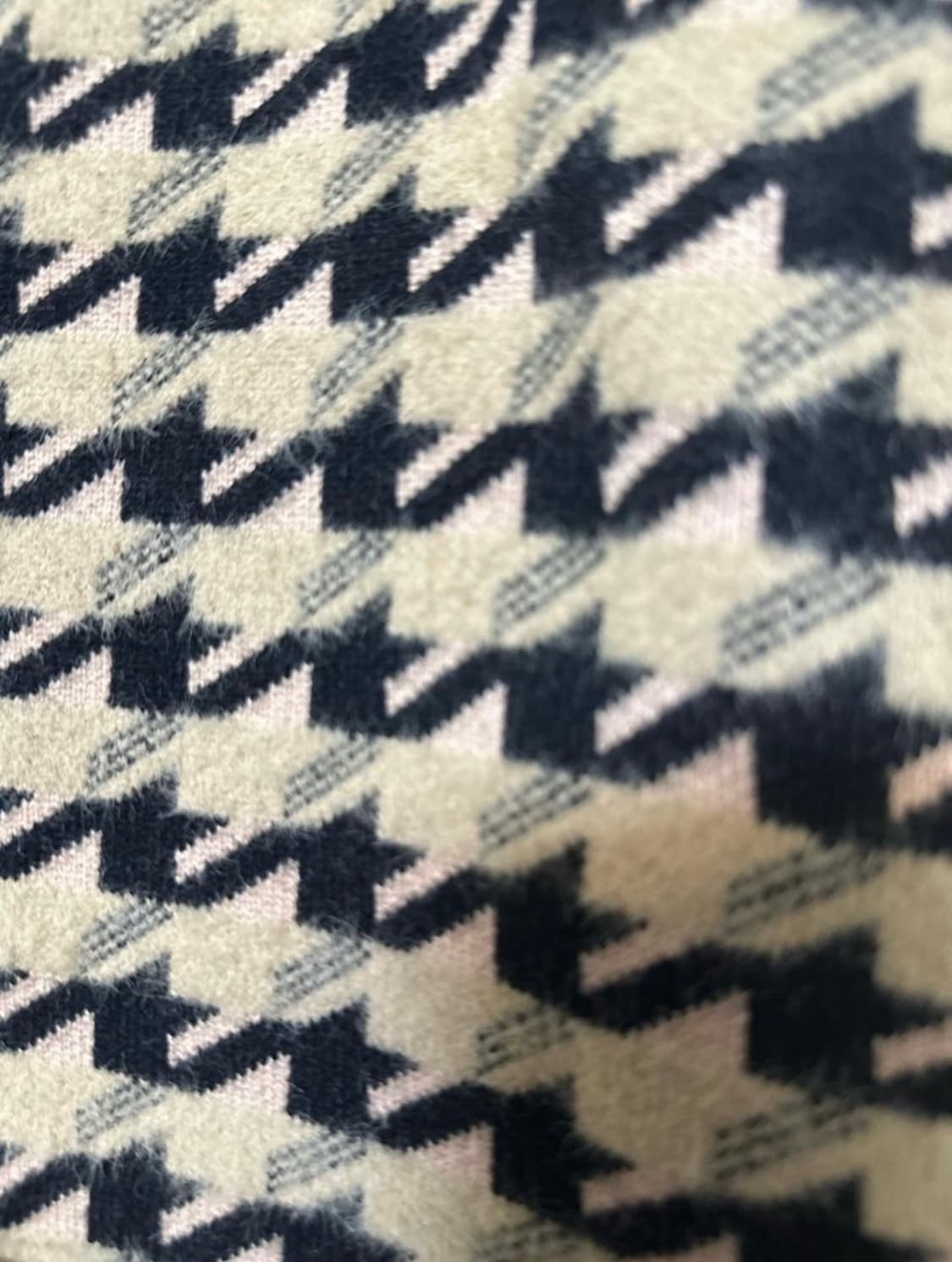 담비소재하운드투스 체크 후드 롱 가디건 상품이미지6