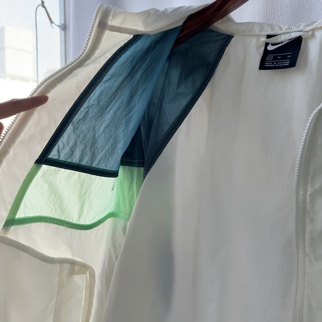나이키 나일론 후드 바람막이 자켓 그린 XL 상품이미지5