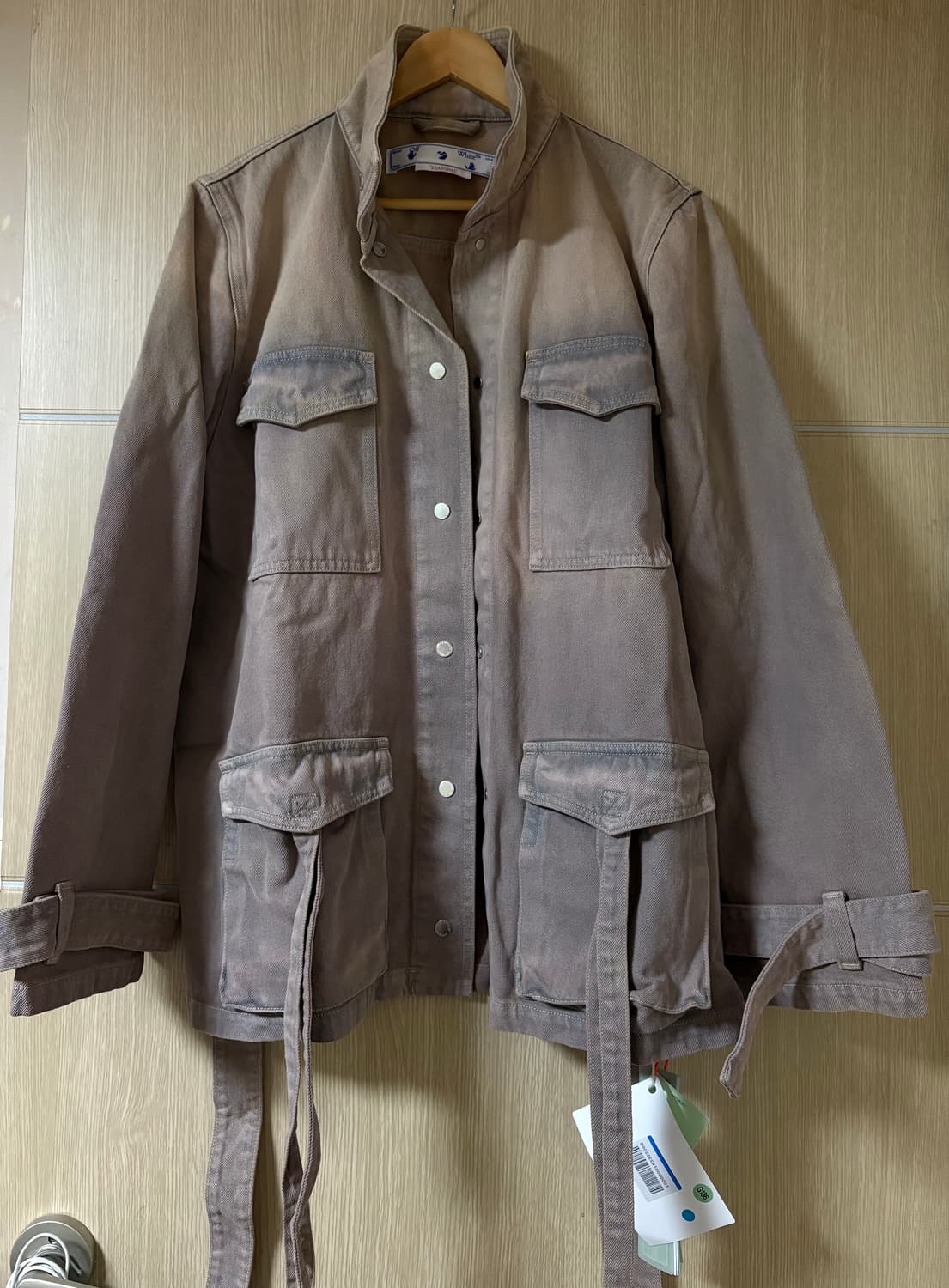 OFF WHITE 오프화이트 워싱 데님 야상 사파리 자켓 상품이미지1