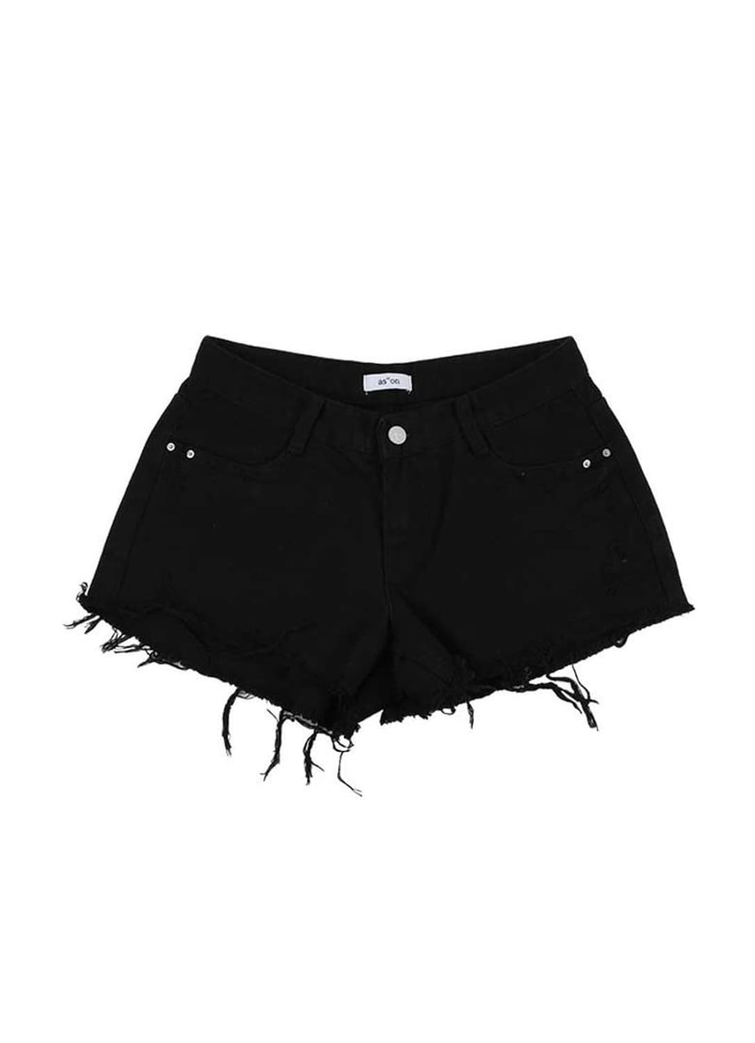 [S] 애즈온 솔리드 블랙 숏 팬츠 상품이미지2