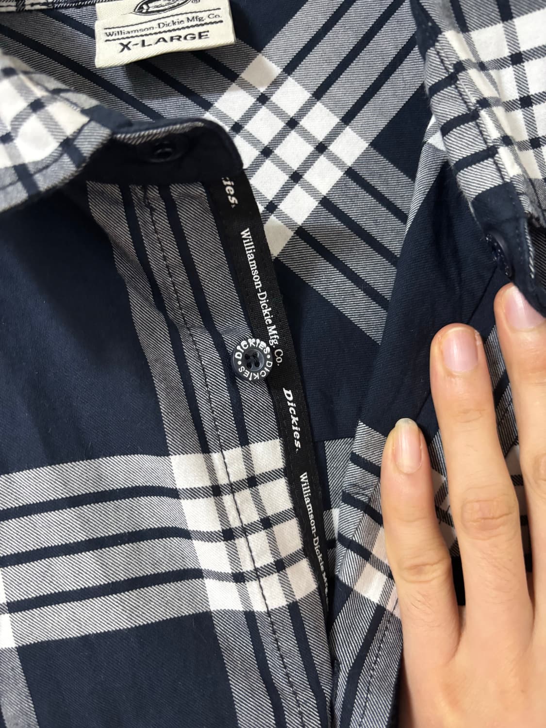 디키즈 네이비 체크 셔츠 XL 상품이미지5