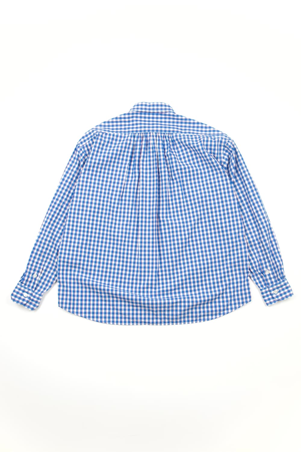 Porter classic 롤업 깅엄 체크셔츠 블루화이트 상품이미지6