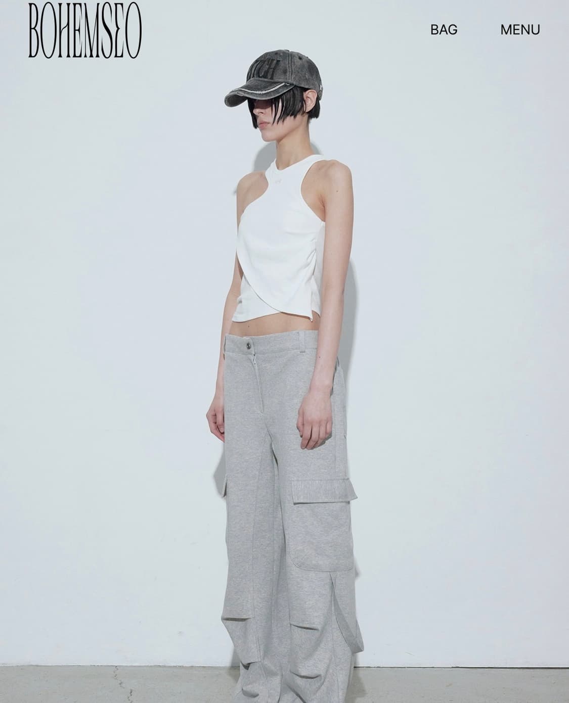 보헤미안서울 레이어드 셔링탑, 아이보리 상품이미지1