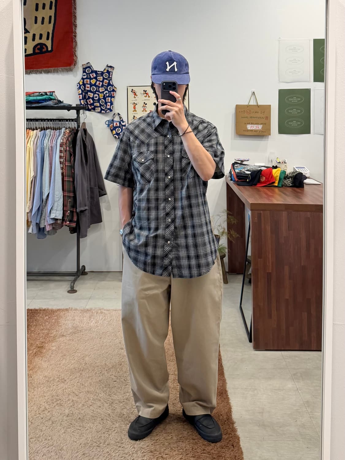 Wrangler 랭글러 웨스턴 체크 반팔 셔츠 상품이미지2