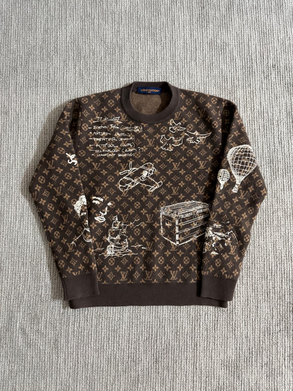 (실착 1회, 백화점판) 루이비통 엠브로이더드 니트 L 상품이미지1