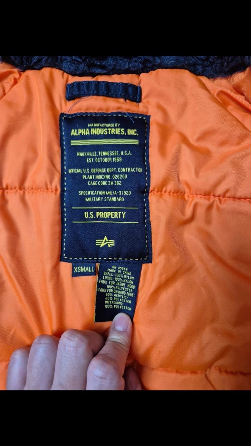 알파인더스트리 N-3B 네이비 xs 상품이미지4