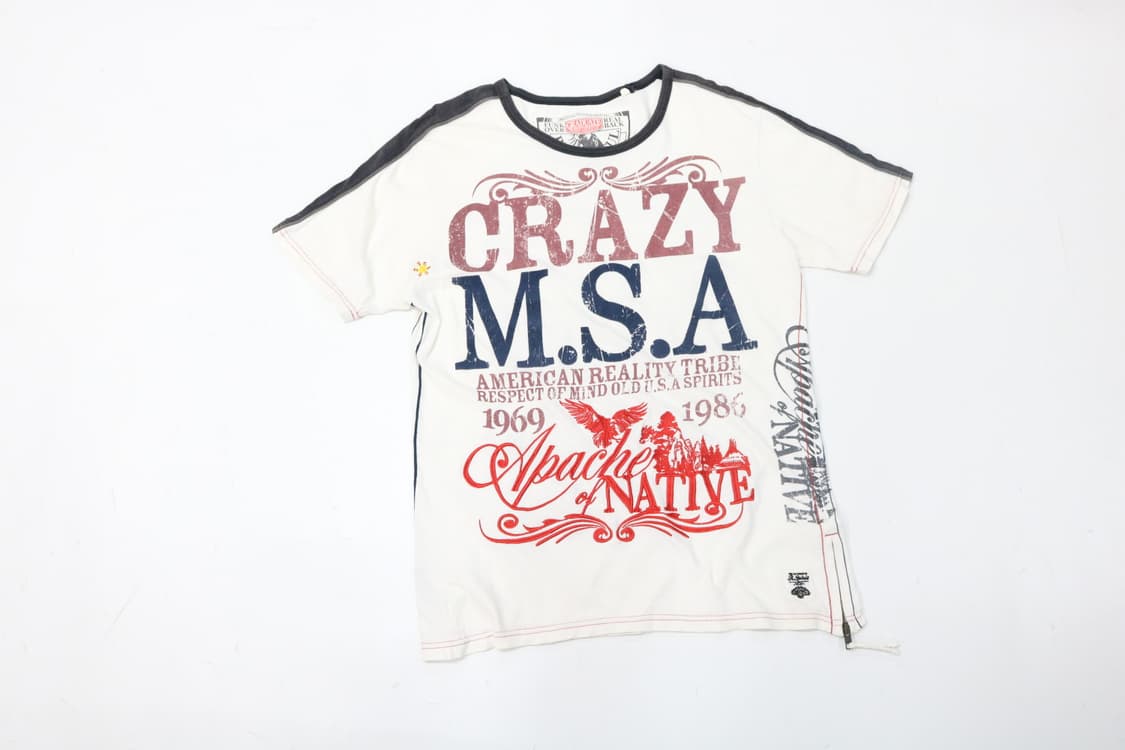 RED SOUL WISDOM 빈티지 아파치 네이티브 사이드 지퍼 반팔 상품이미지2