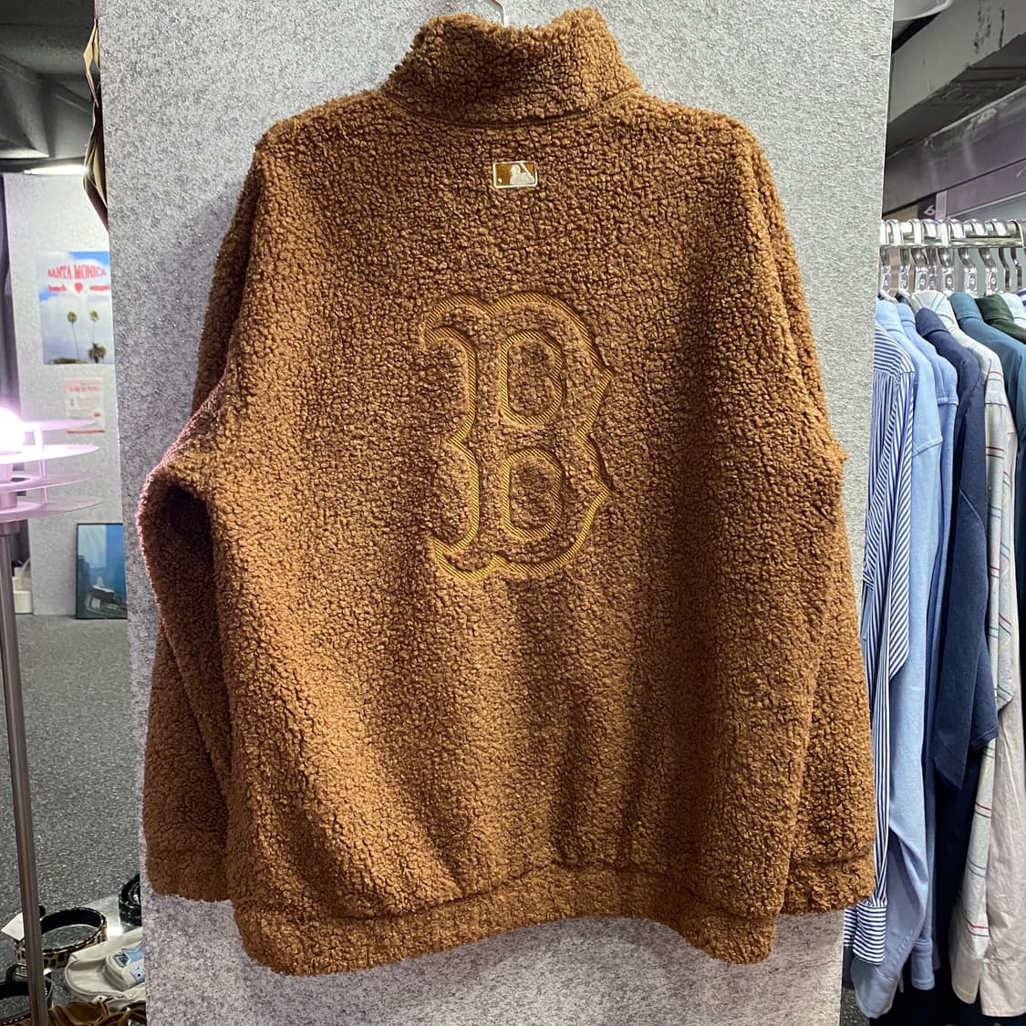 MLB 브라운 플리스 아노락 b3366 상품이미지6