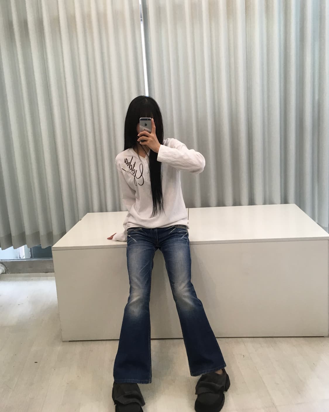 빈티지 로우라이즈 팬츠 코디 상품이미지1