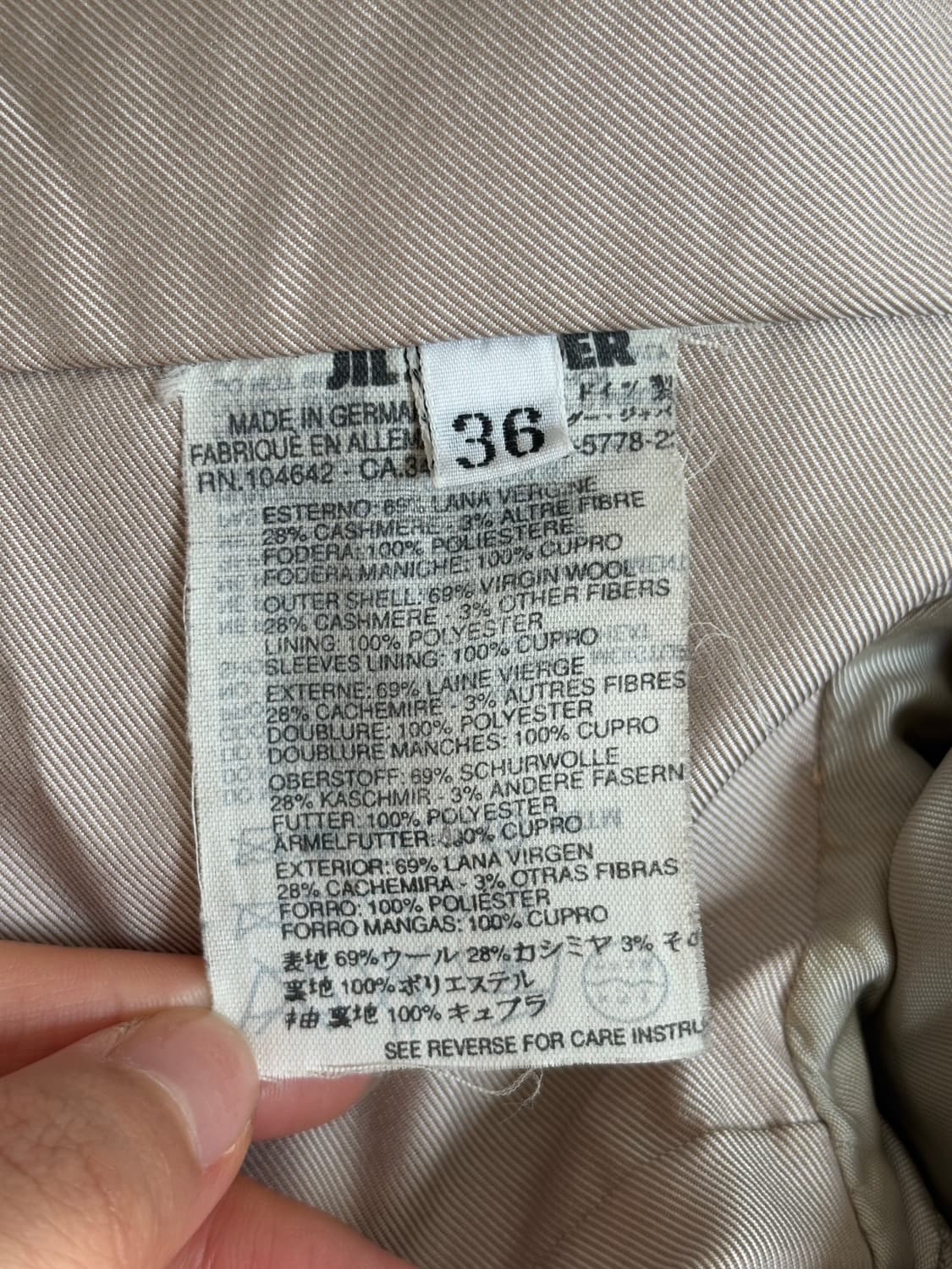 Jil Sander 질샌더 브라운 체크 더블 울 블레이저 상품이미지10