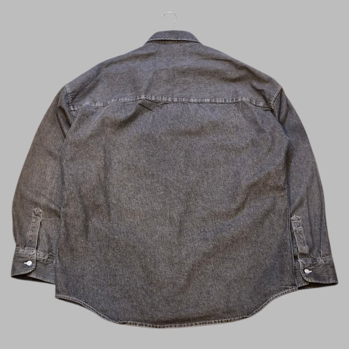 FREE(착샷잇음) 차콜 오버핏 데님셔츠  상품이미지2