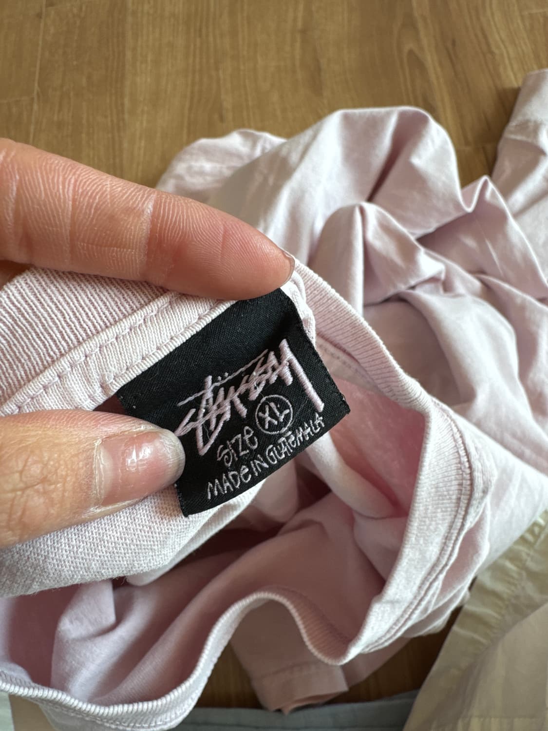 연핑크 스투시 슬리브 상품이미지3