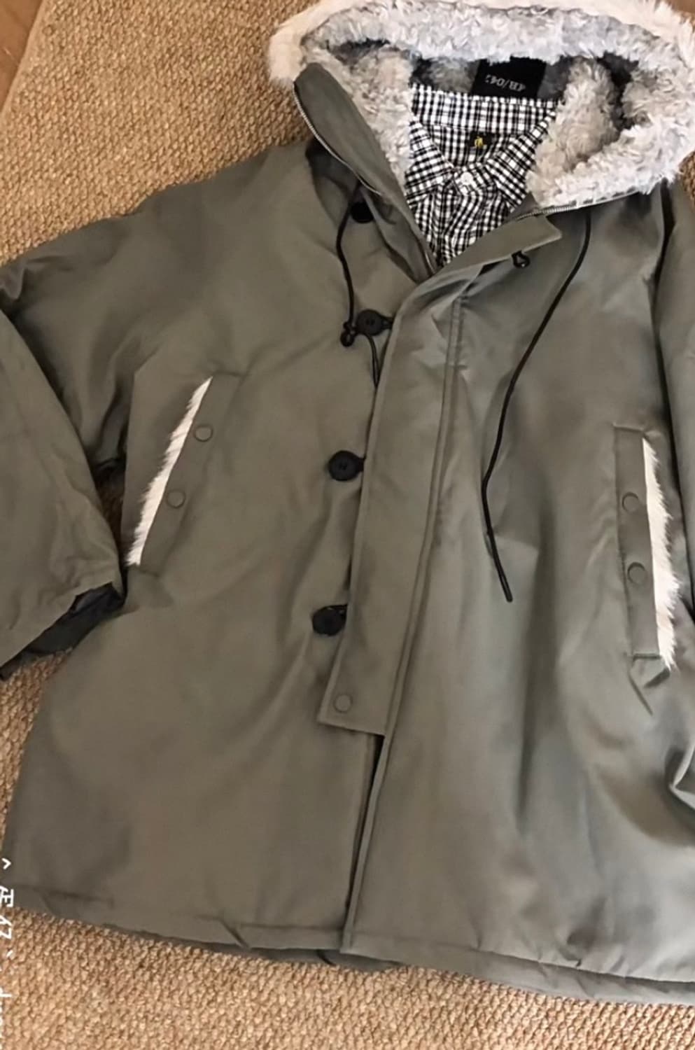 아사키 프레자키 야상 패딩 카키 상품이미지3