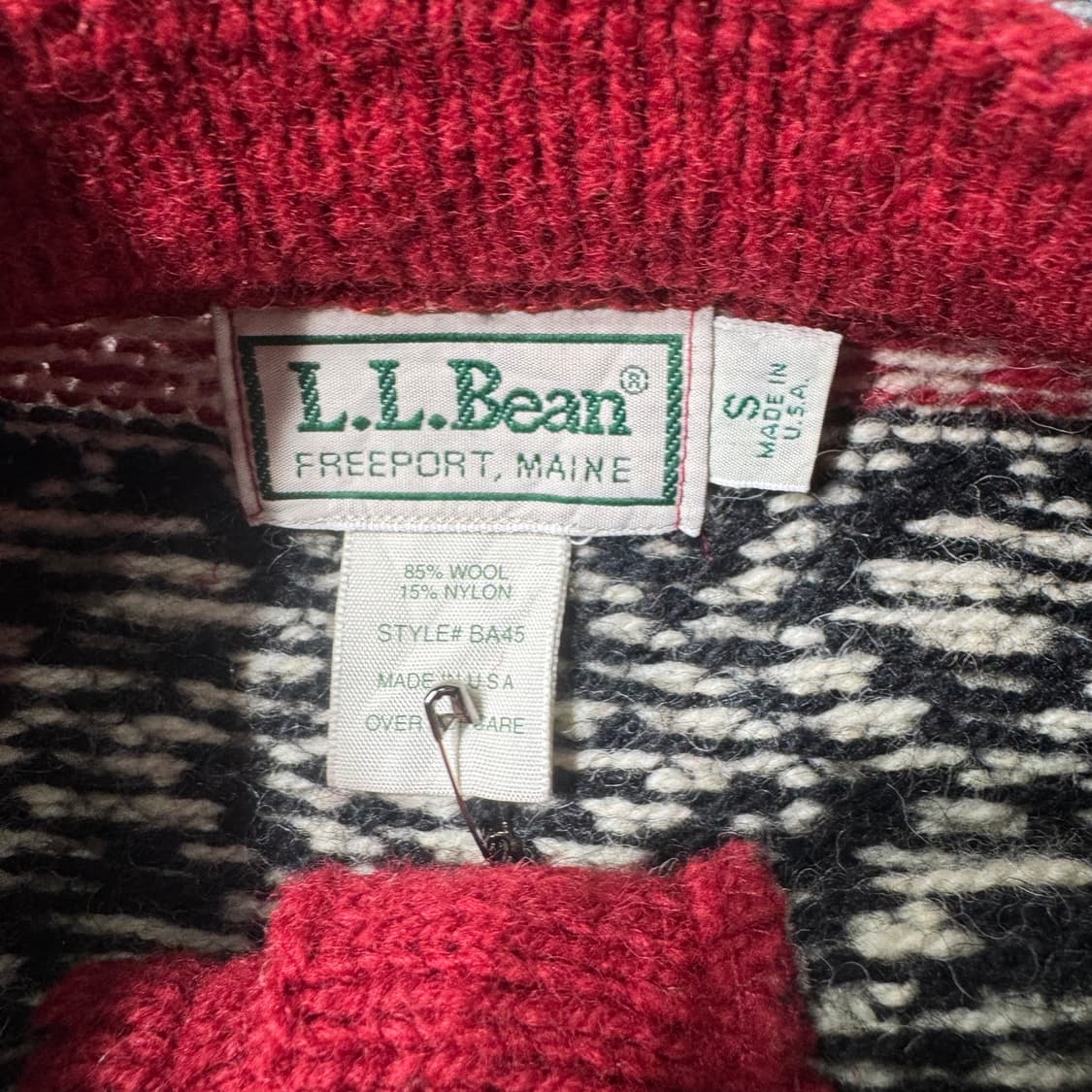 90s 엘엘빈 노르딕 스웨터 네이비 ( S/OLD-8324 ) 상품이미지3