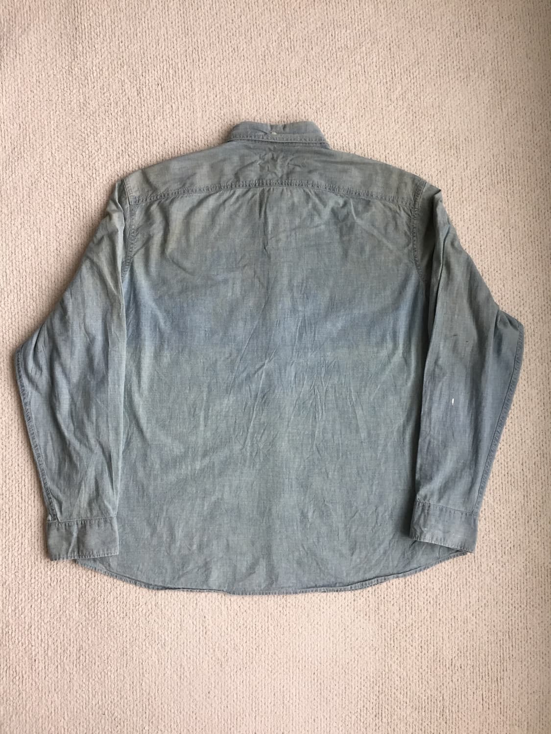 90‘s lands’end 샴브레이 보로 리페어 셔츠 상품이미지7