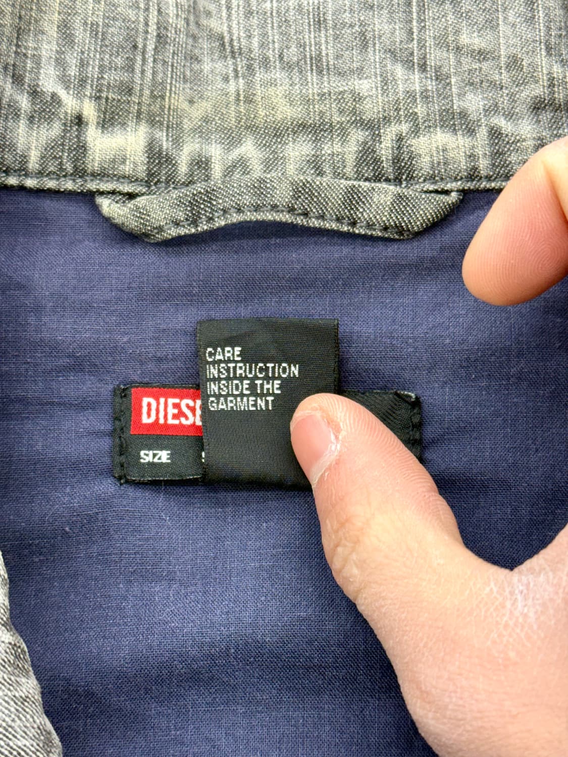 디젤 라이트 그레이 워시드 그레이 다잉 데님 트러커 자켓 상품이미지8