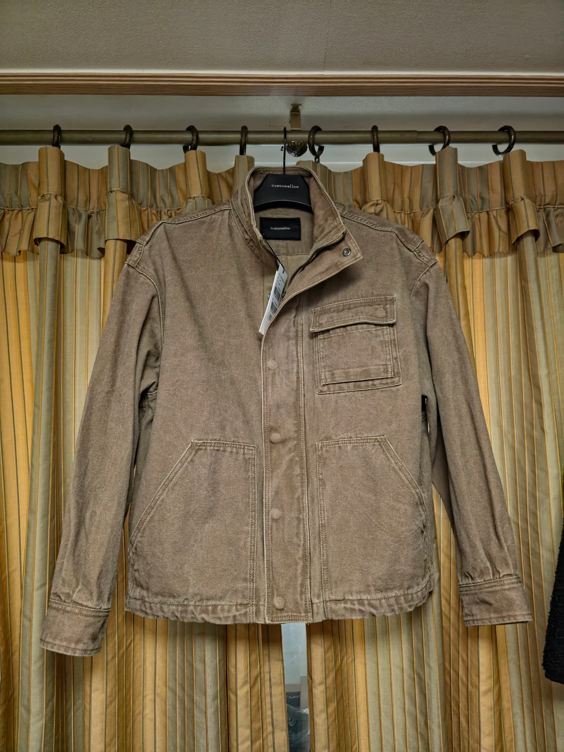 커스텀멜로우 베이지 옥스포드 코튼 다이드자켓 95사이즈 새상품 상품이미지5