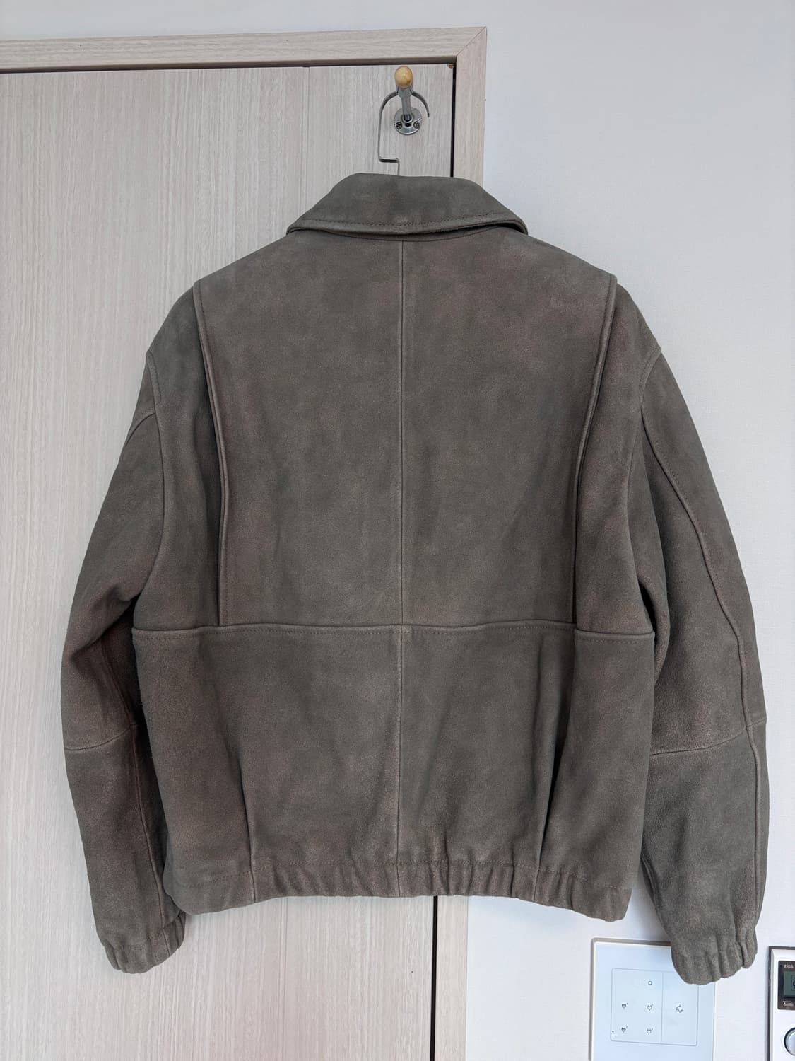 새상품) M 자라 염소가죽 스웨이드 이펙트 블루종 자켓 상품이미지4