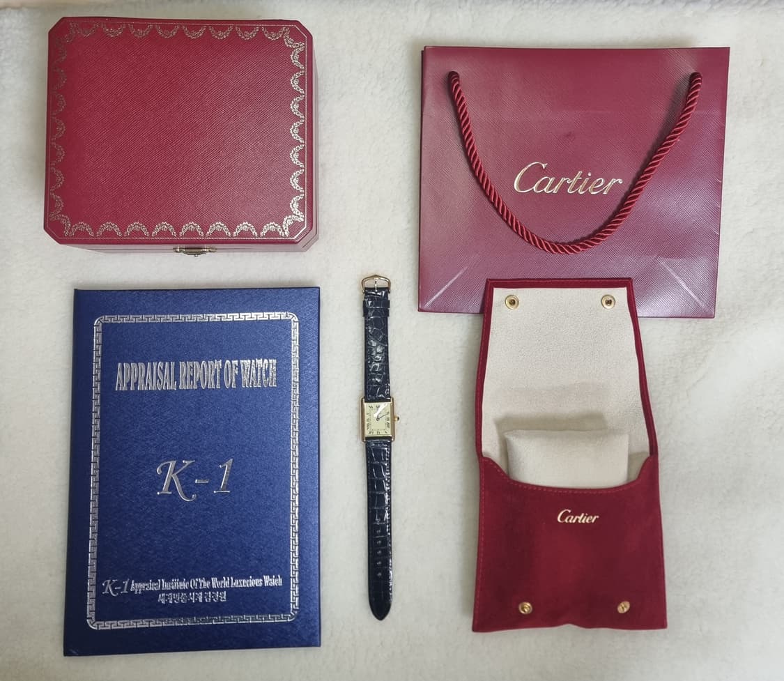 까르띠에 빈티지 탱크머스트 라지 샴페인다이얼 핀버클 시계 (남녀 공용) 상품이미지10