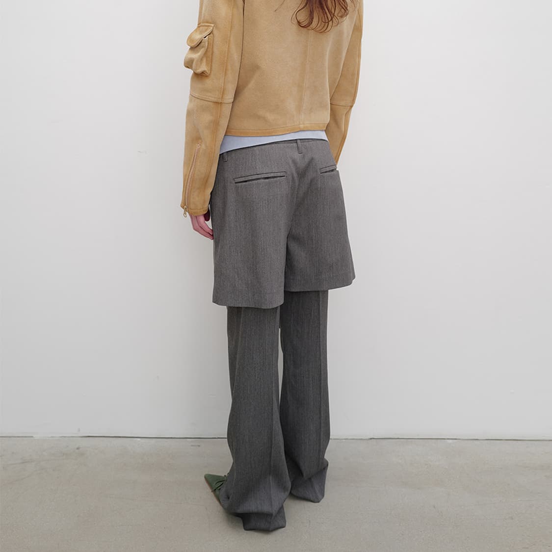 openyy 오버레이 팬츠 그레이 상품이미지2