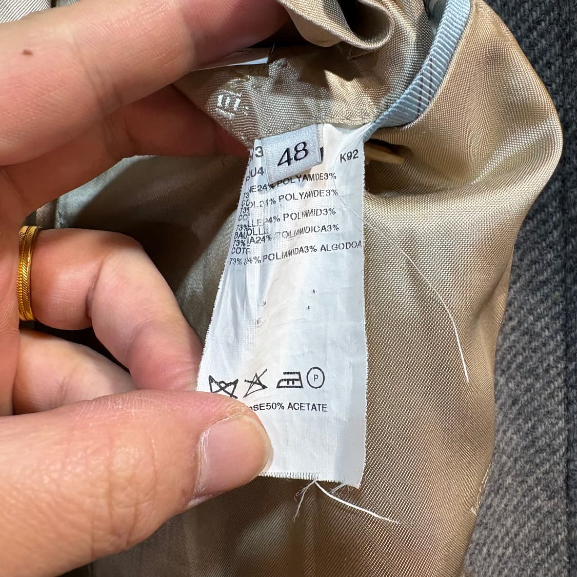 [48] KENZO 겐조 헤링본 울 코트 상품이미지7