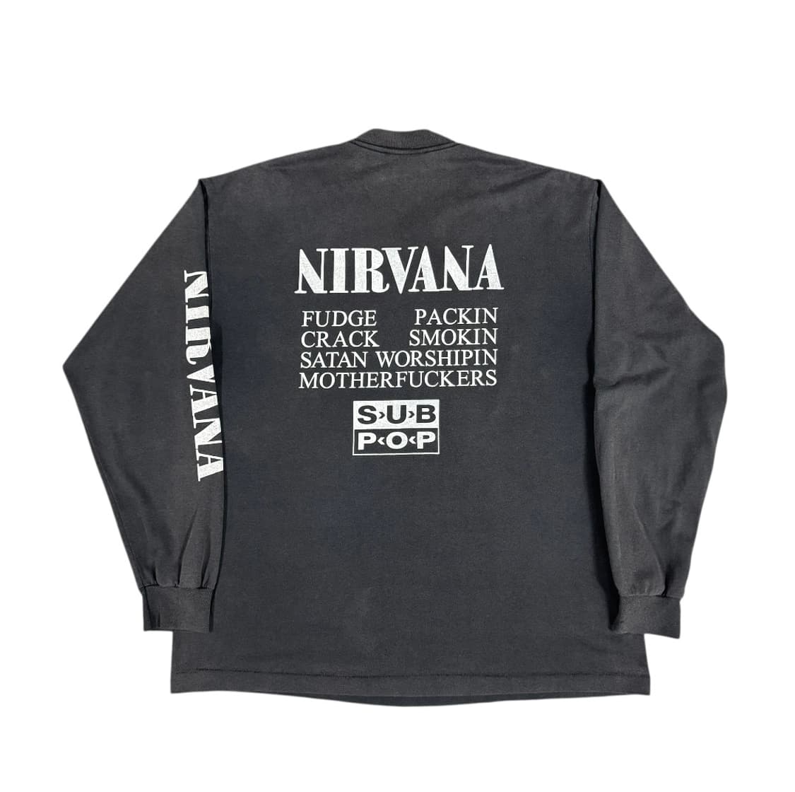 빈티지 90s Nirvana Sup Pop 너바나 롱슬리브 티셔츠 상품이미지2