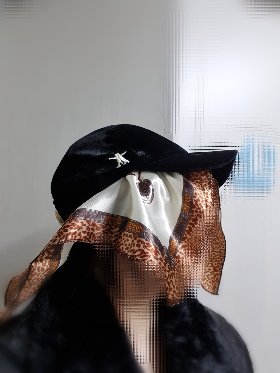 블랙 옐로우 오픈와이와이 벨벳 볼캡 모자  상품이미지10