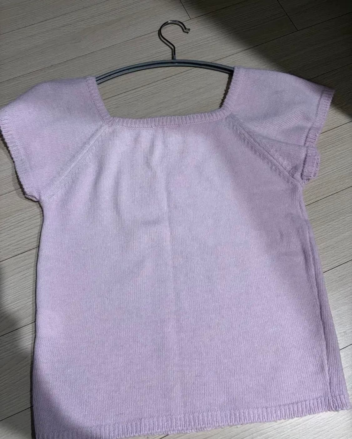 론론 스퀘어넥 반팔 니트 상품이미지2