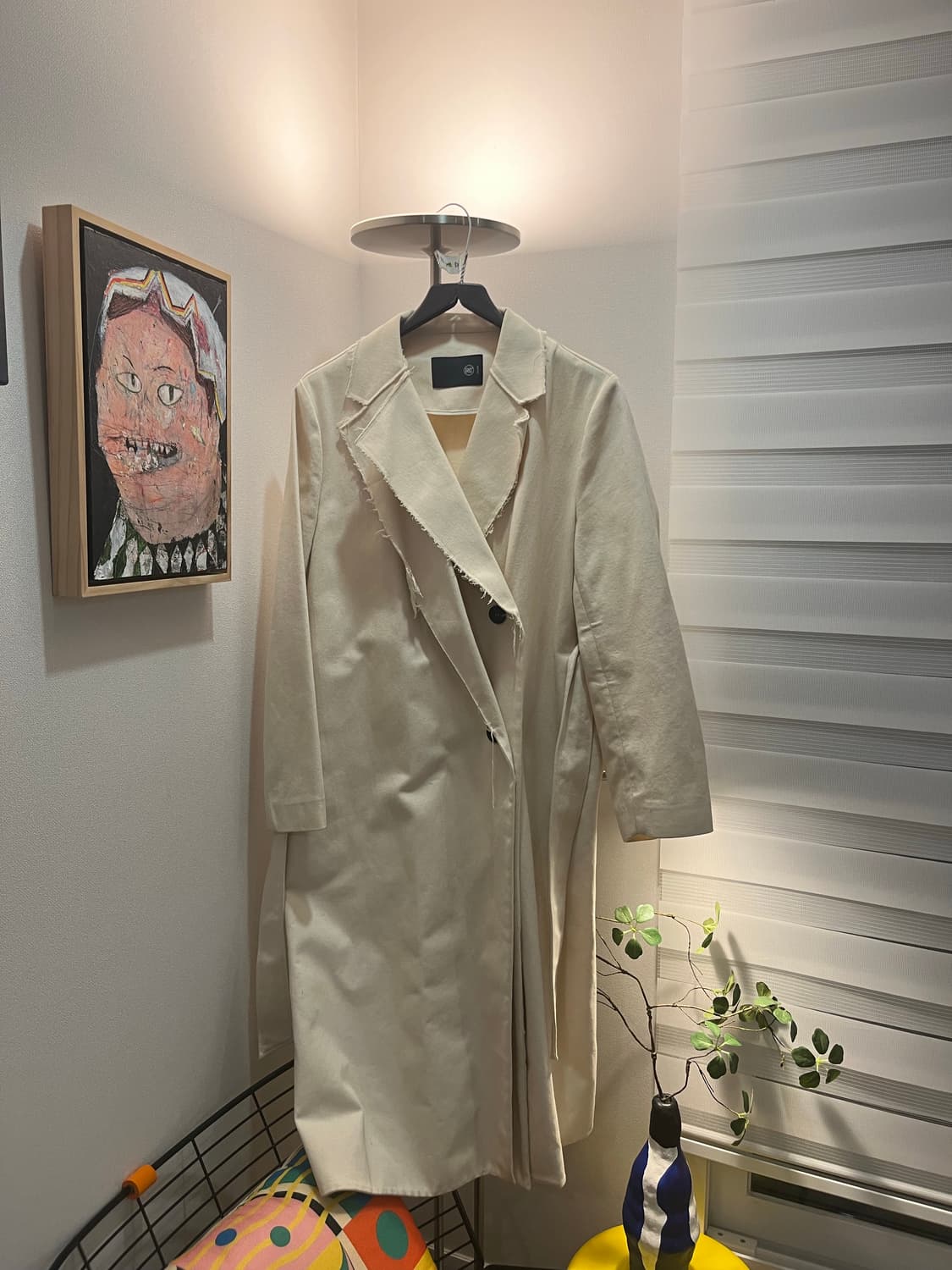 RECTO 렉토 FRAYED HEM OVERLAP COAT 상품이미지9