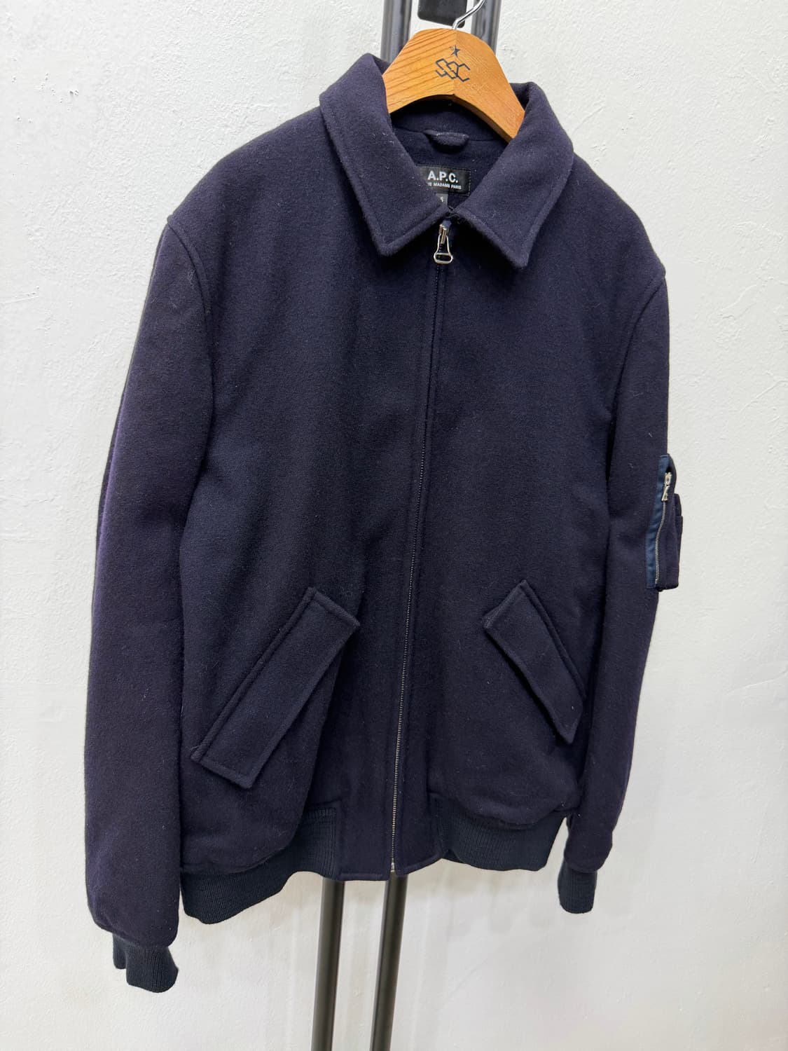 매장판정품) APC 아페쎄 남성 항공점퍼 블루종 자켓 S 상품이미지2
