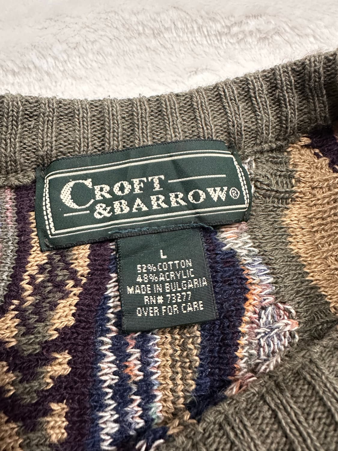 (L)CROFT&BARROW 3D 케이블 니트 쿠지 스타일 상품이미지3