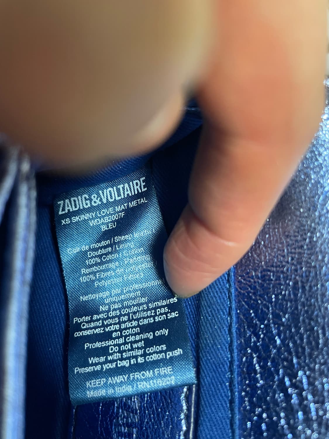 쟈딕앤볼테르 양가죽 핸드백 상품이미지7