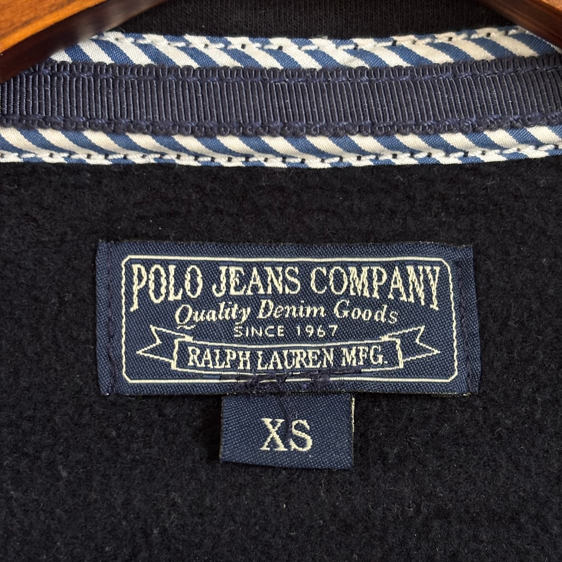 폴로진 XS 네이비 집업 점퍼 프린팅 그래픽 두산 랄프로렌 상품이미지5
