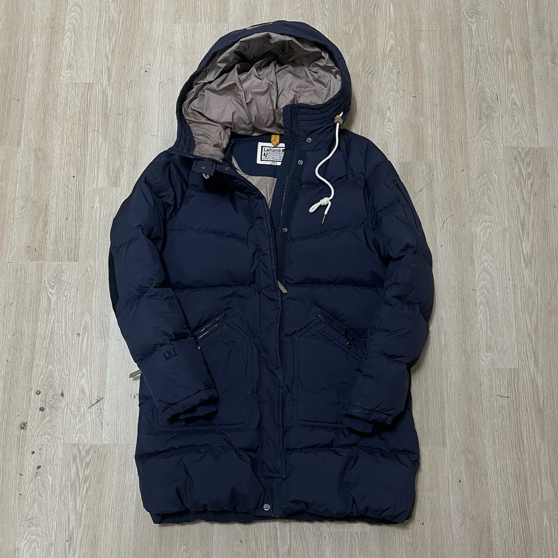 라푸마 구스다운 후드 롱패딩 점퍼 [네이비] L/100 상품이미지1