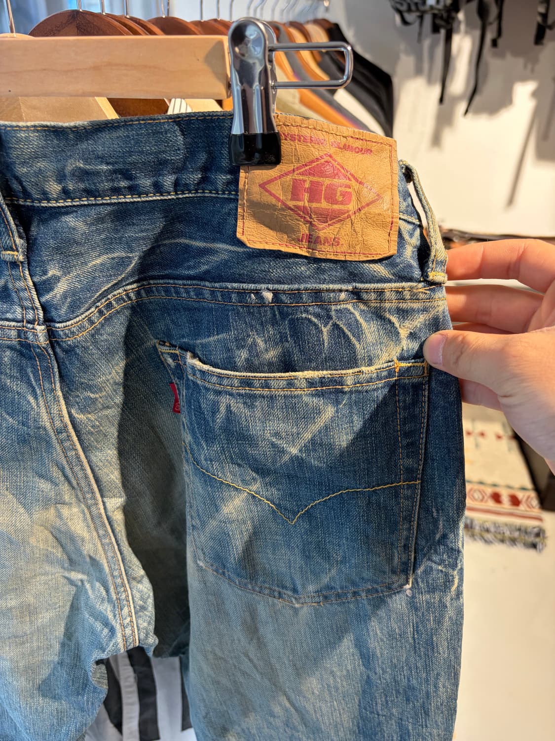 00s Hysteric Glamour 펑크 디스트로이드 데님 34 상품이미지6
