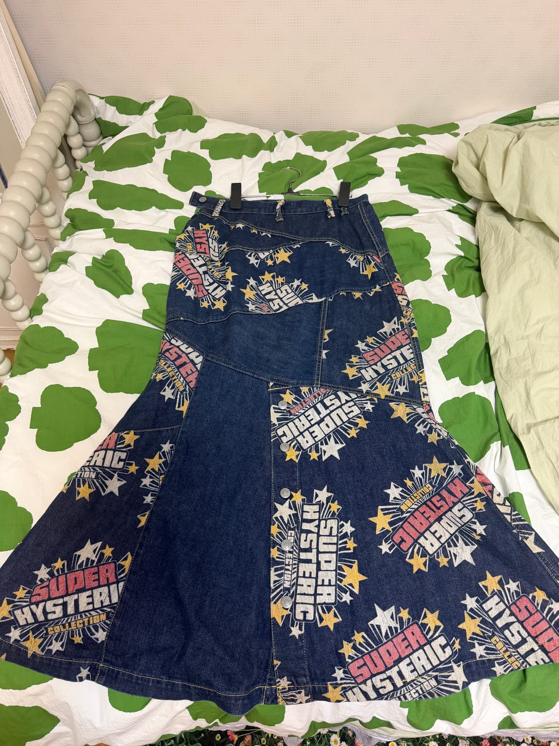 히스테릭글래머 90's logo patchwork denim skirt 상품이미지3