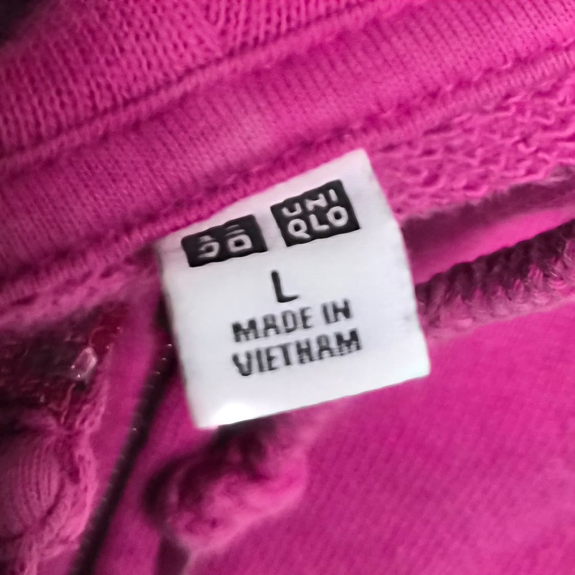 유니클로 마젠타 핑크 후드 집업 하구미패션 일본 빈티지 모리걸 상품이미지2