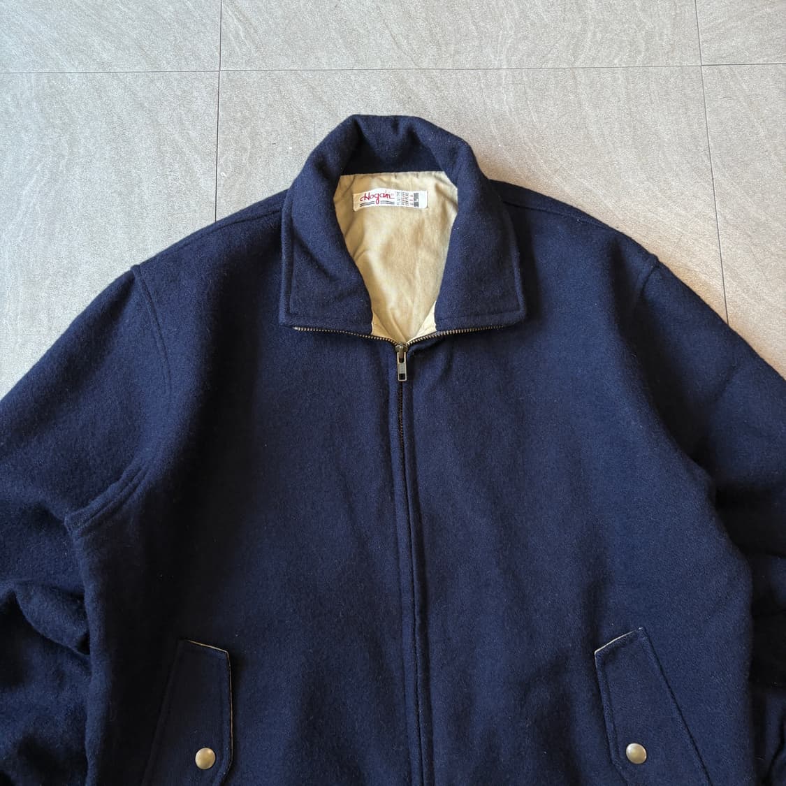 90s 90년대 생산 일본 빈티지 네이비 울 자켓 상품이미지3