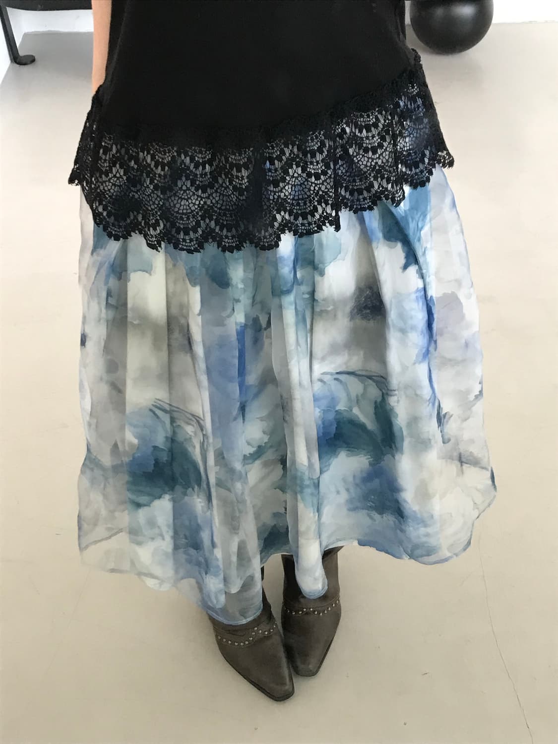vintage pattern skirt 상품이미지5