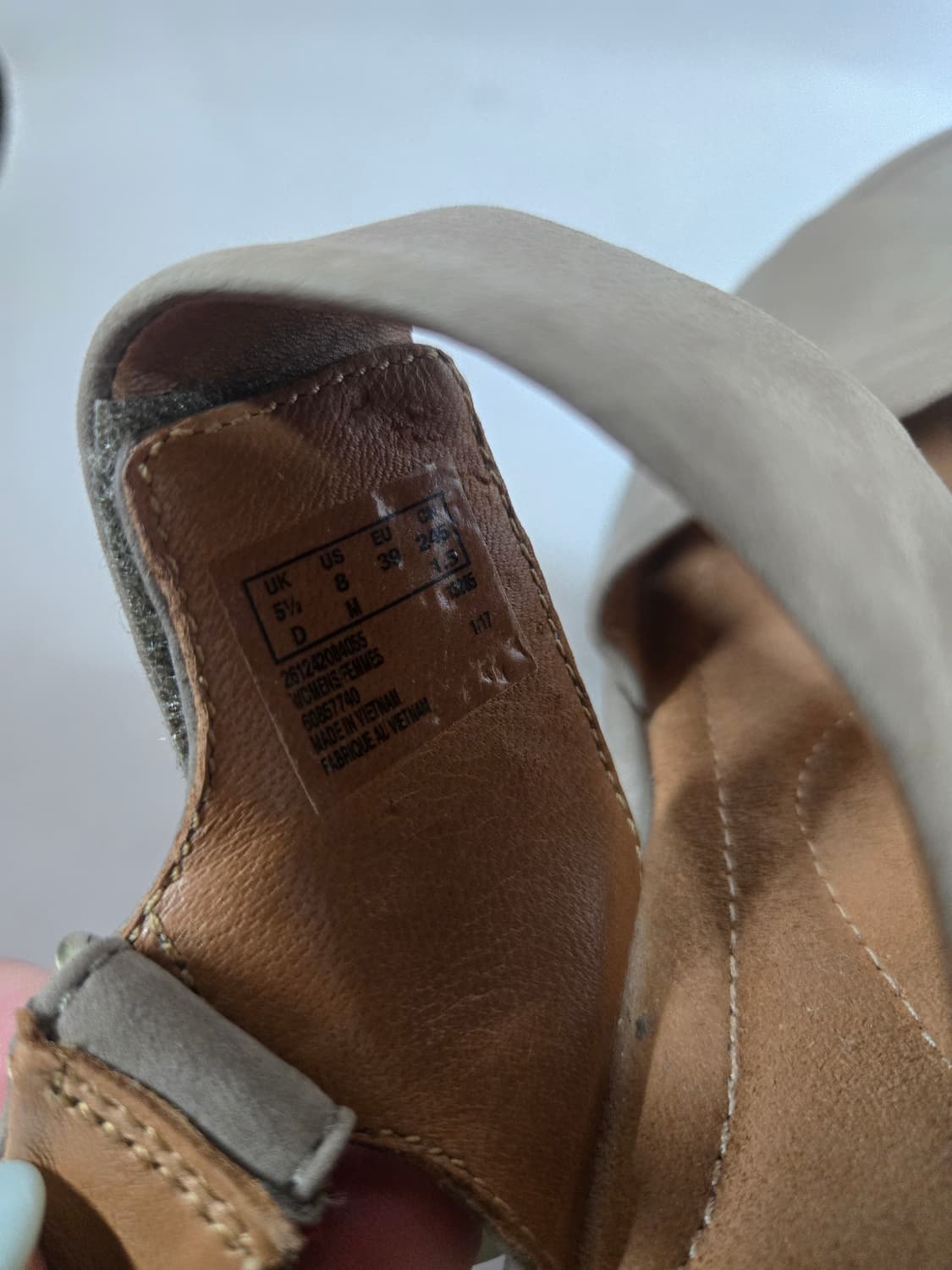 클락스 웨지힐 샌들 그레이 여성245mm 상품이미지5