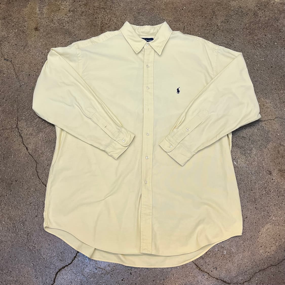 미국 빈티지 폴로랄프로렌 빅사이즈 클래식 옐로우셔츠 남방 상품이미지1
