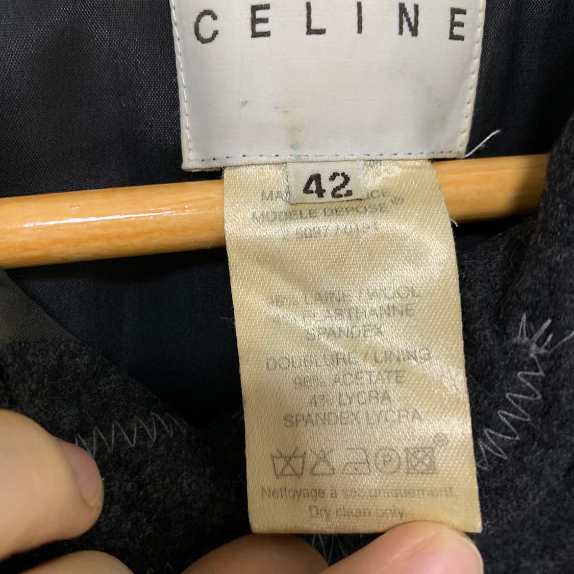셀린느 차콜 울 셔츠 자켓 일본 빈티지 모리걸 42 사이즈 상품이미지7